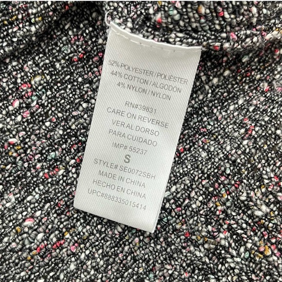 Sam Edelman Slub V-Neck Top Long Sleeve Pullover Hi-Low Rib Sweater Gray Small - Picture 11 of 11